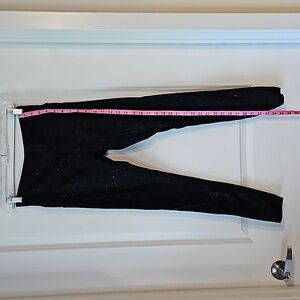 Curves and Combat Boots Black Speckled Leggings Size M